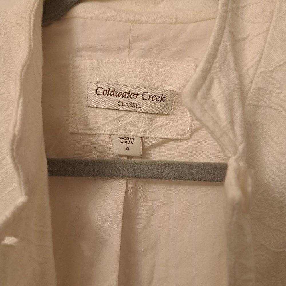 Coldwater Creek Classic White Jacket Size 4 - Picture 2 of 3
